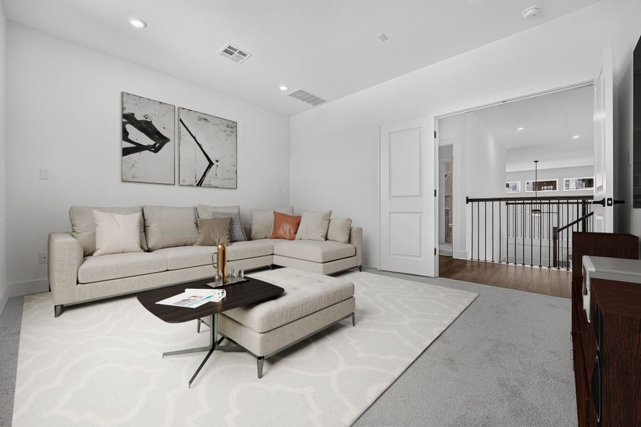 Furnished interior view inside a new home in Travisso, Leander (Image 26).