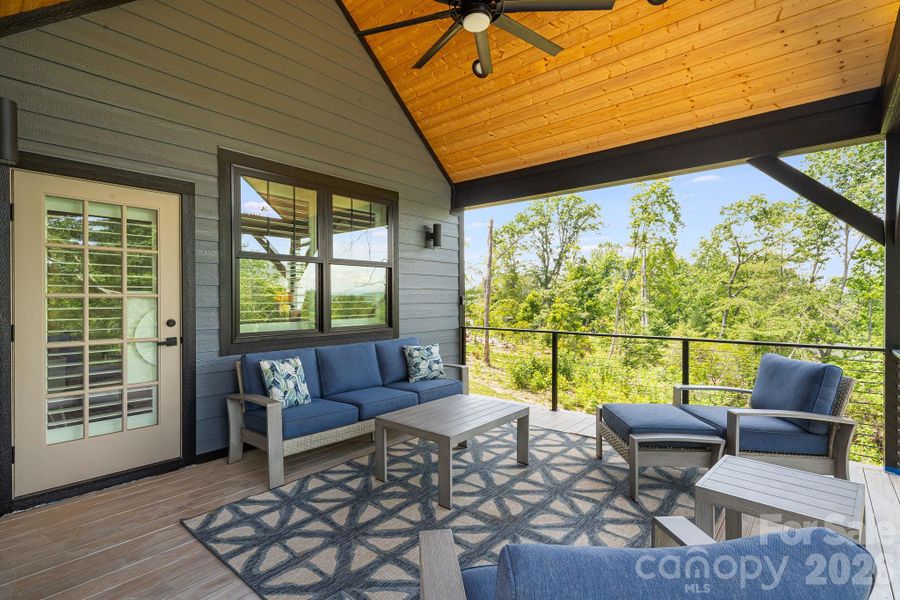 Exterior details and patio area of a home in , Hendersonville (Image 26).