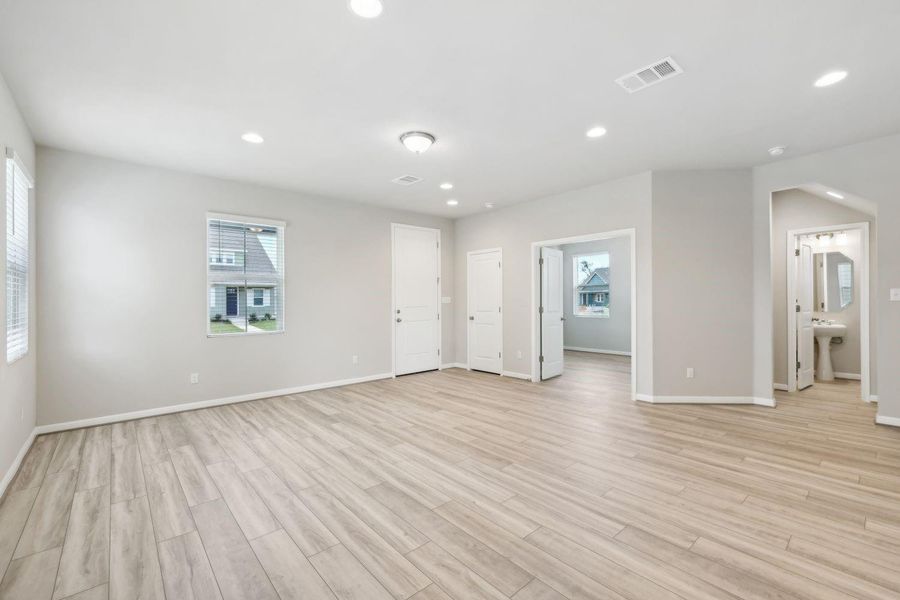 Living area w/ convenient half bath