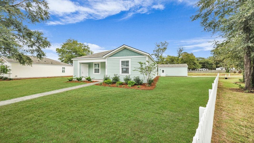 Front exterior of a new home in North Shore, Summerton, SC, highlighting curb appeal (Image 2).