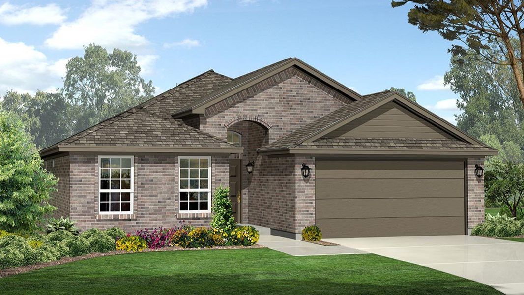 Representative exterior photo of a completed home built from the Oxford by D.R. Horton in Mustang Ridge, Andrews, TX (Image 22). Representative exterior photo of a completed home built from the Oxford by D.R. Horton in Mustang Ridge, Andrews, TX (Image 22).