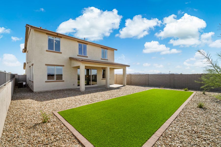 Large Backyard with Covered Patio | Skyline Floorplan | Elara at Moonlight | New Homes in Maricopa, AZ by Landsea Homes