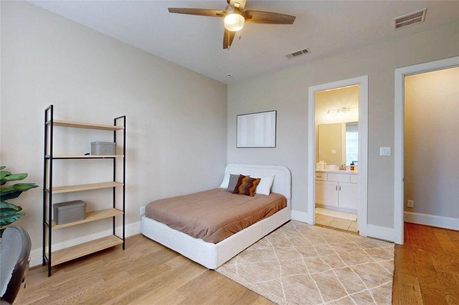 First floor offers a secondary bedroom; guest ensuite