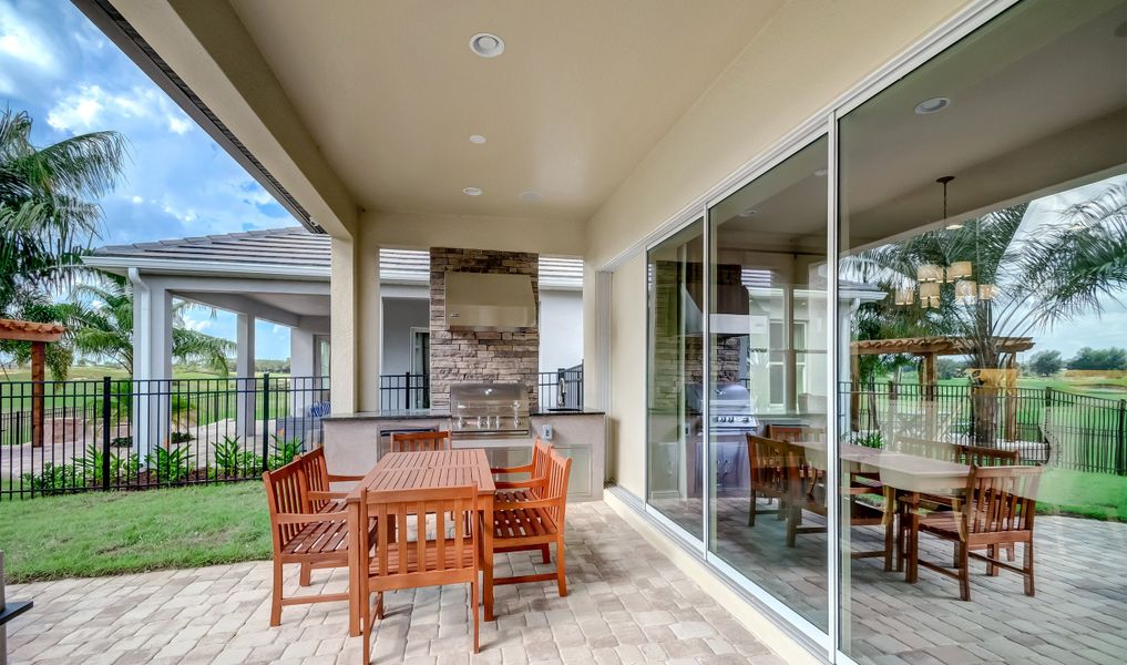 Lanai with multi-slide door