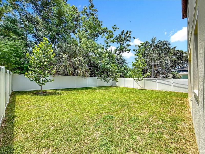Fully fenced backyard with room for a pool. Fully fenced backyard with room for a pool.