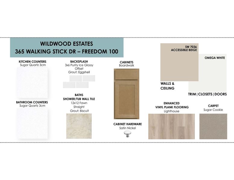 Sample of building materials used in homes in Wildwood Estates, Nolanville (Image 3). Sample of building materials used in homes in Wildwood Estates, Nolanville (Image 3).