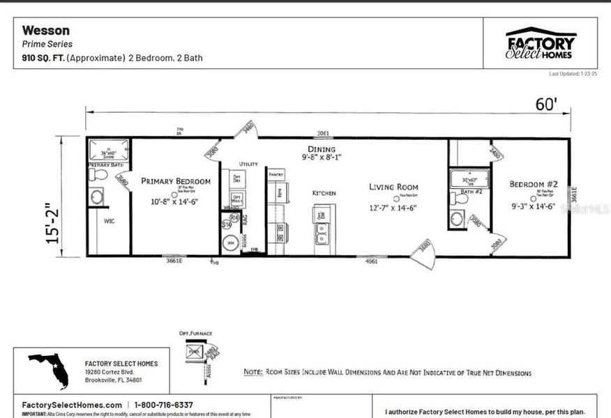 2D floor plan layout of this home in , Inverness, FL (Image 3).