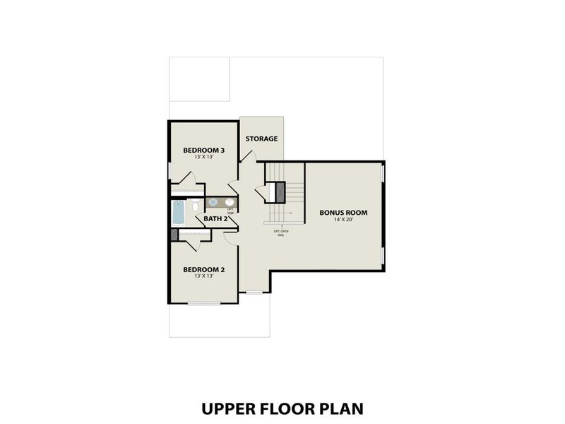 2D floor plan layout for the The Ash M by Davidson Homes LLC in Meadow Ridge Estates, Josephine, TX (Image 4). 2D floor plan layout for the The Ash M by Davidson Homes LLC in Meadow Ridge Estates, Josephine, TX (Image 4).