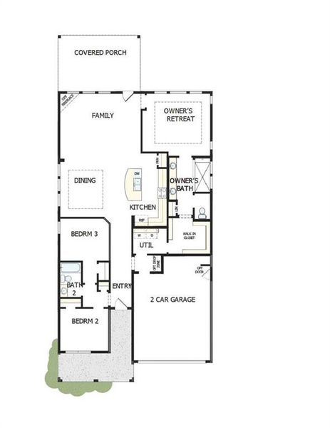 2D floor plan layout of this home in Maple Grove at Towne Lake, Woodstock, GA (Image 4).