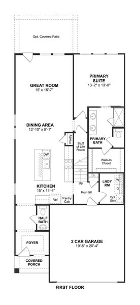 2D floor plan layout for the Scotch Pine by K. Hovnanian® Homes in Oakberry Trails, Waller, TX (Image 3). 2D floor plan layout for the Scotch Pine by K. Hovnanian® Homes in Oakberry Trails, Waller, TX (Image 3).