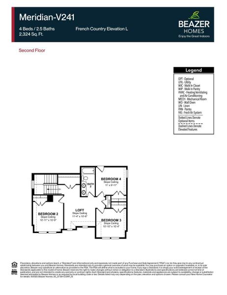 2D floor plan layout of this home in Arabella on the Prairie: Premier Collection, Richmond, TX (Image 2).