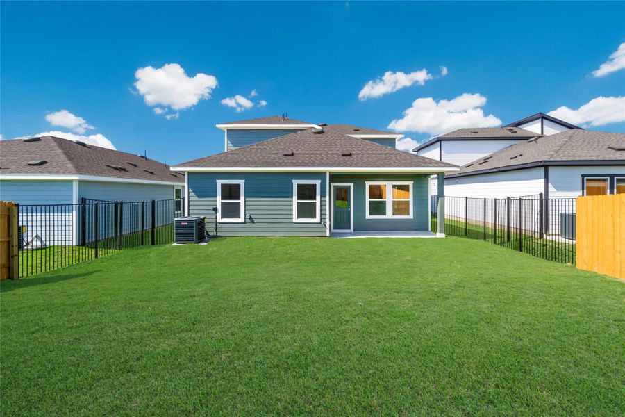 Front exterior of a new home in Trails at Wildhorse, Austin, TX, highlighting curb appeal (Image 15).