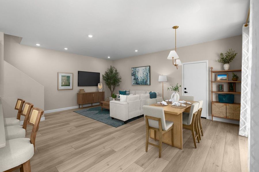 Representative furnished interior of a home built from the 1765 Modeled by KB Home in Enclaves at Tumamoc, Tucson (Image 7).