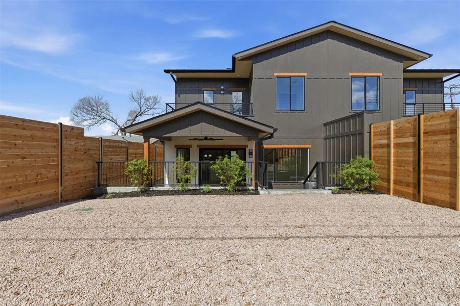 Exterior details and patio area of a home in , Austin (Image 24).