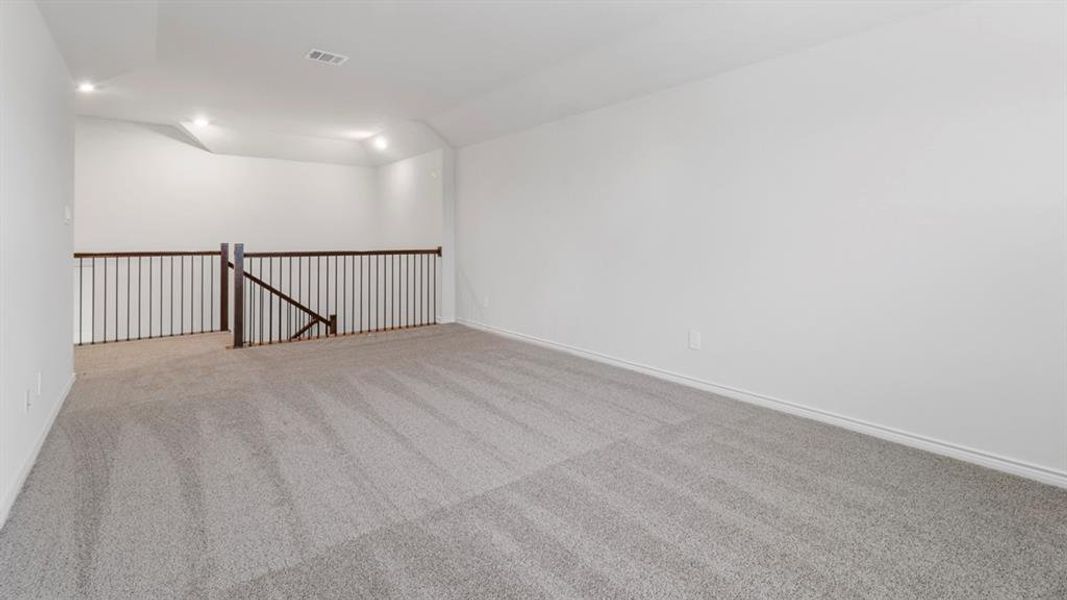 Unfurnished room featuring carpet and recessed lighting Unfurnished room featuring carpet and recessed lighting