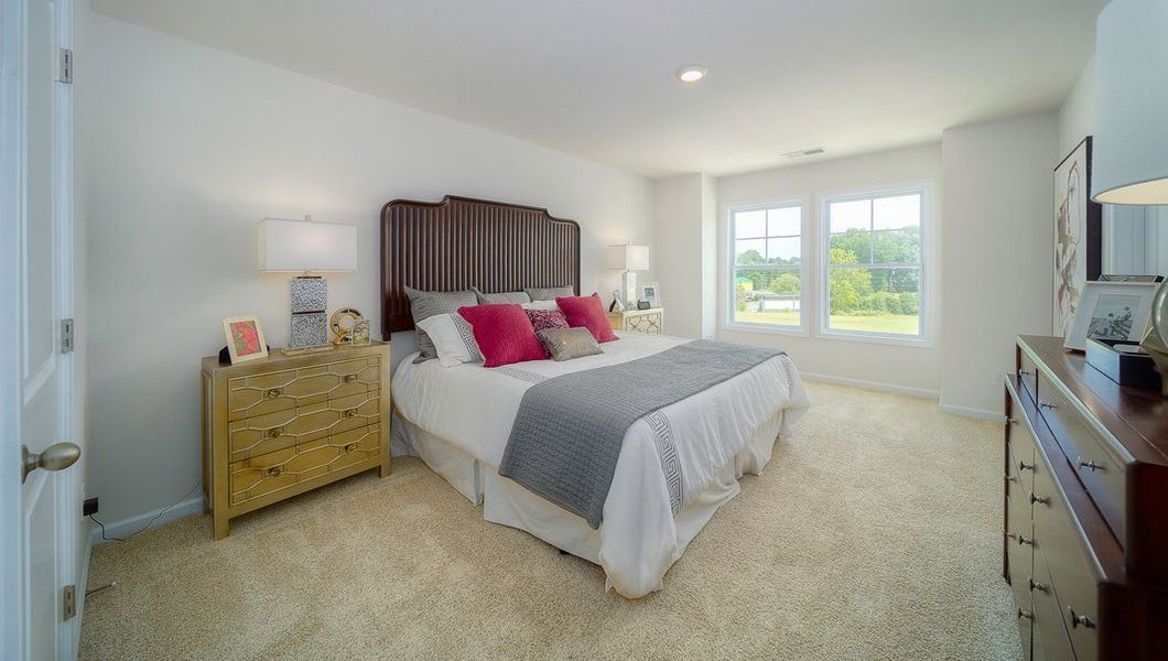 Furnished interior view inside a new home in Townes at Tap Root Farms, Fletcher (Image 16). Furnished interior view inside a new home in Townes at Tap Root Farms, Fletcher (Image 16).