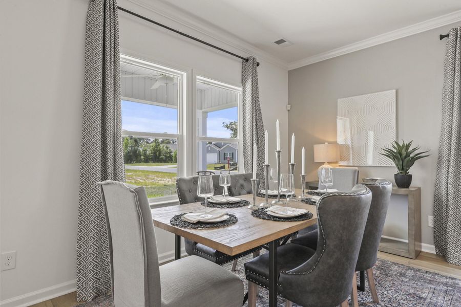 Furnished interior view inside a new home in Fairway Woods at Wyboo, Manning (Image 3). Furnished interior view inside a new home in Fairway Woods at Wyboo, Manning (Image 3).