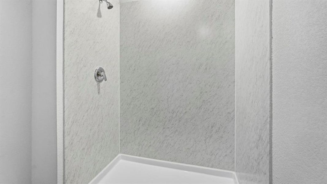 Bathroom view of a shower stall Bathroom view of a shower stall