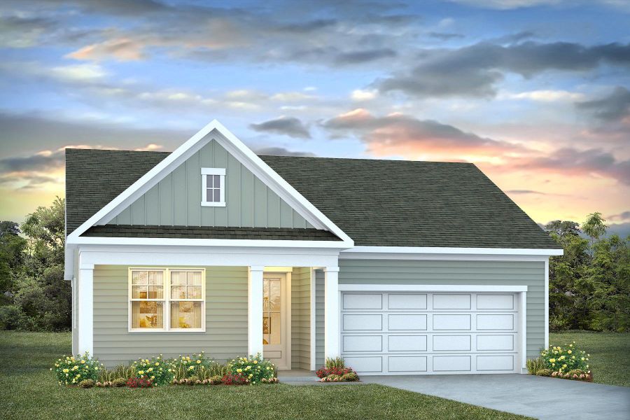 Front exterior of a new home in Sheep Island, Summerville, SC, highlighting curb appeal (Image 1).