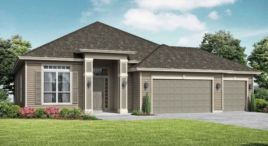 Representative exterior photo of a completed home built from the Morningside by SEDA New Homes in Sandy Bluff, Yulee, FL (Image 2).