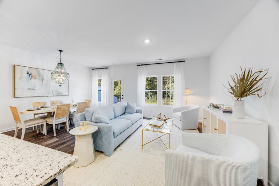 Furnished interior view inside a new home in Limehouse Farms, Summerville (Image 5). Furnished interior view inside a new home in Limehouse Farms, Summerville (Image 5).