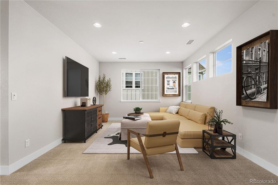 Furnished interior view inside a new home in Luxe at The Canyons, Castle Pines (Image 32).