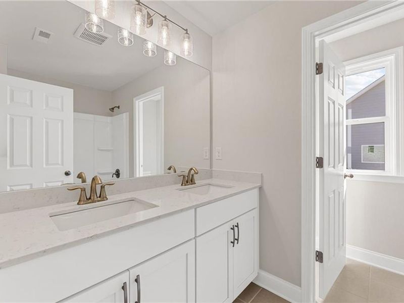 Furnished interior view inside a new home in Wehunt Meadows, Hoschton (Image 11).