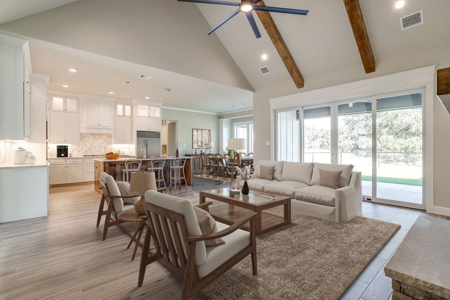 Representative furnished interior of a home built from the The Lubbock by Kenmark Homes in Cotten Creek, Azle (Image 5). Representative furnished interior of a home built from the The Lubbock by Kenmark Homes in Cotten Creek, Azle (Image 5).