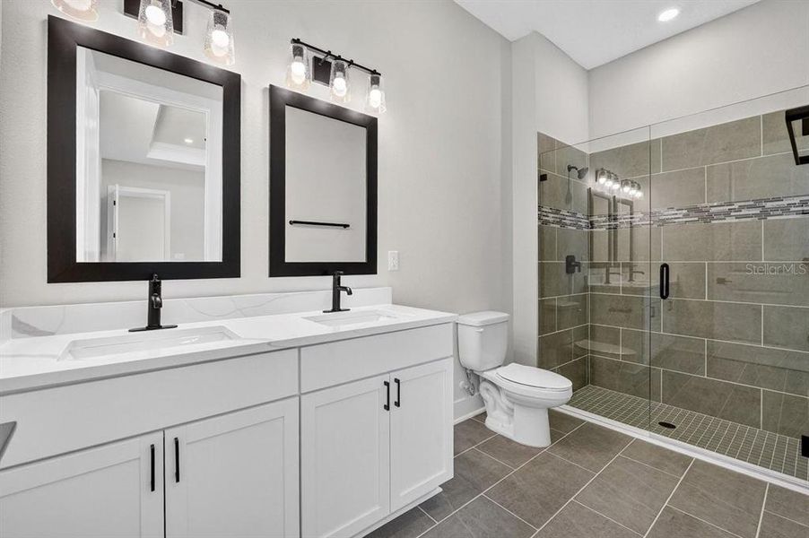 Furnished interior view inside a new home in Stables at Cary Forest, Bryceville (Image 14).