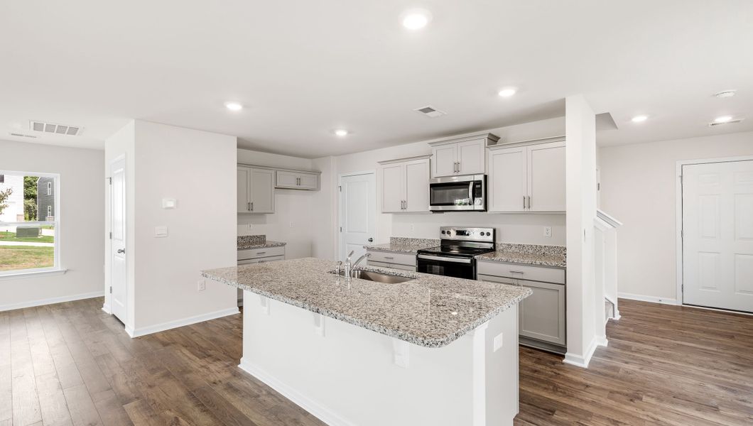 Representative furnished interior of a home built from the ELSTON by D.R. Horton in Baxter Village, Boiling Springs (Image 5). Representative furnished interior of a home built from the ELSTON by D.R. Horton in Baxter Village, Boiling Springs (Image 5).