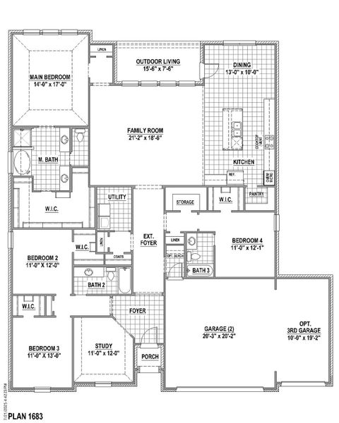Plan 1683 1st Floor (3C)