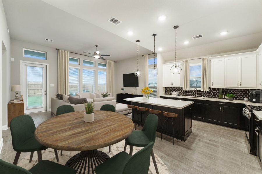 Representative furnished interior of a home built from the Cibola by Beazer Homes in Gatherings® at Chambers Creek: Signature Collection, Willis (Image 9).