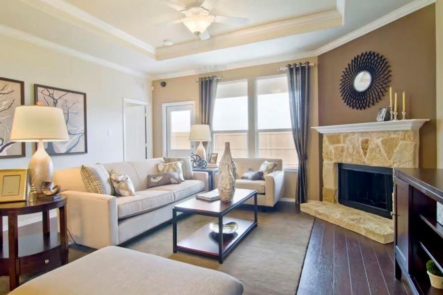 Photo of Centex model home with same floor plan, not of actual home listed.