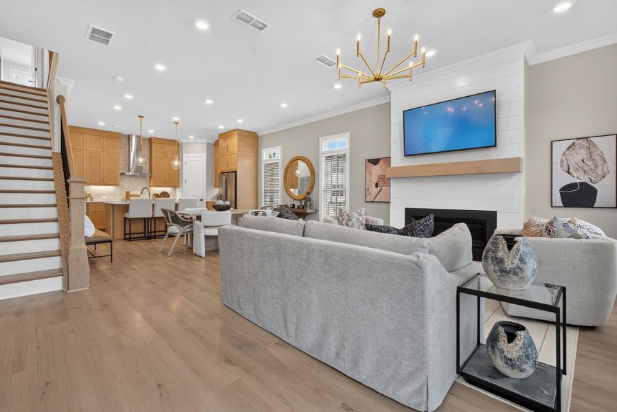 Representative furnished interior of a home built from the The Benton IV by The Providence Group in Ward's Crossing Townhomes, Johns Creek (Image 10).