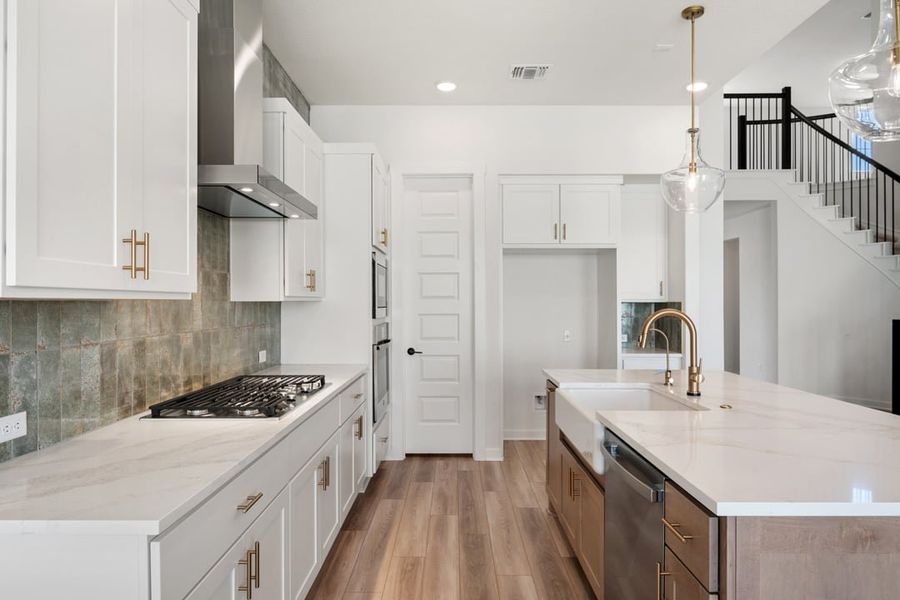 Furnished interior view inside a new home in Park Collection at Lariat, Liberty Hill (Image 10). Furnished interior view inside a new home in Park Collection at Lariat, Liberty Hill (Image 10).