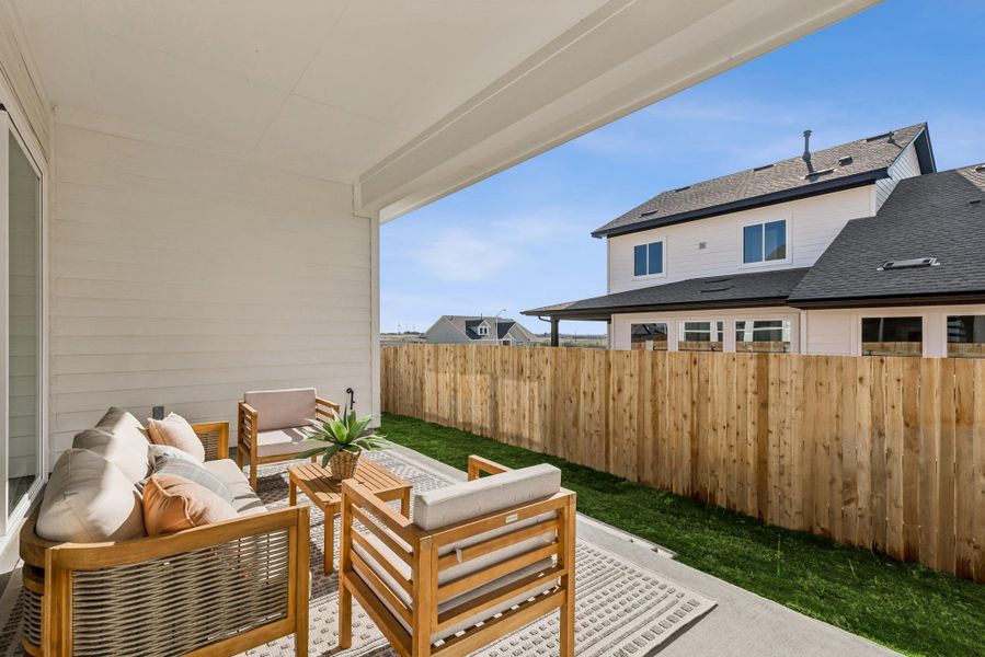 View from Back Covered Porch (Staged)