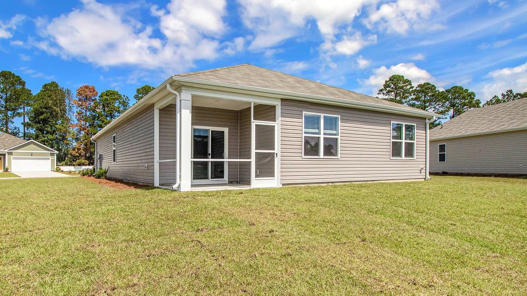Exterior details and patio area of a home in Eden Springs, Longs (Image 3).