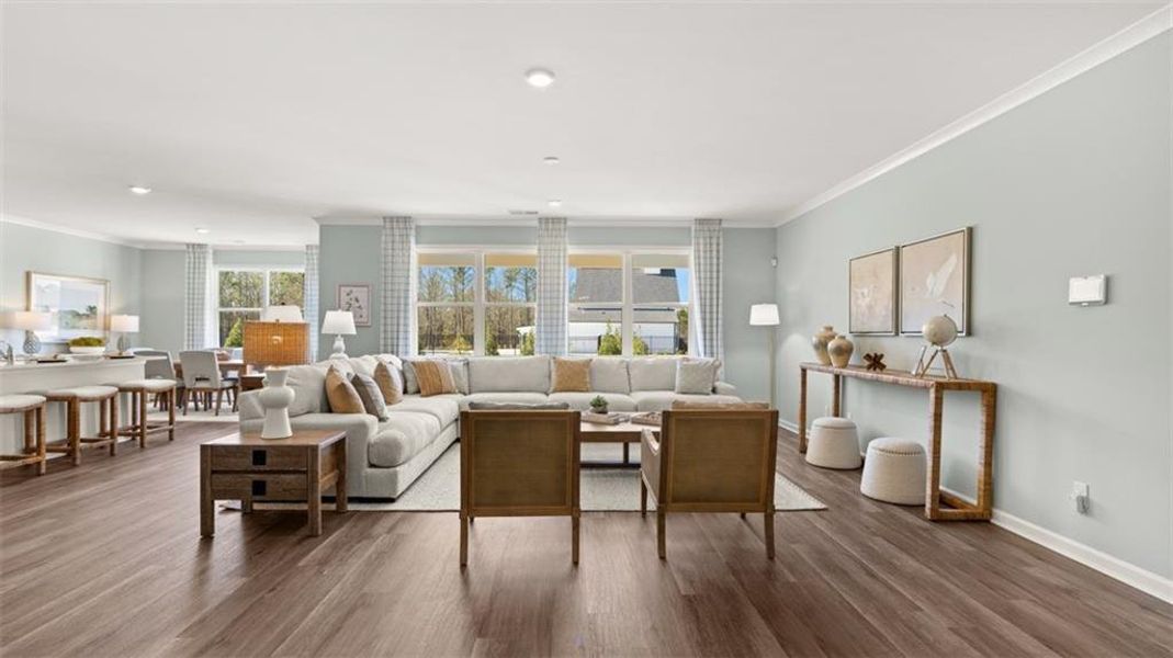Furnished interior view inside a new home in Kingston Ranch at Lake Oconee, Buckhead (Image 18).