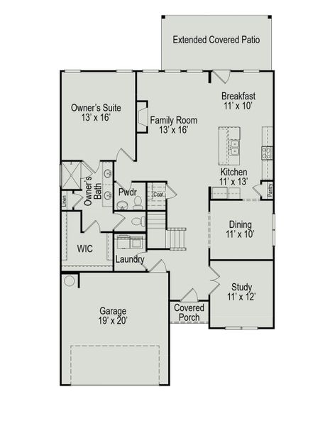 2D floor plan layout of this home in Audubon, Magnolia, TX (Image 4).