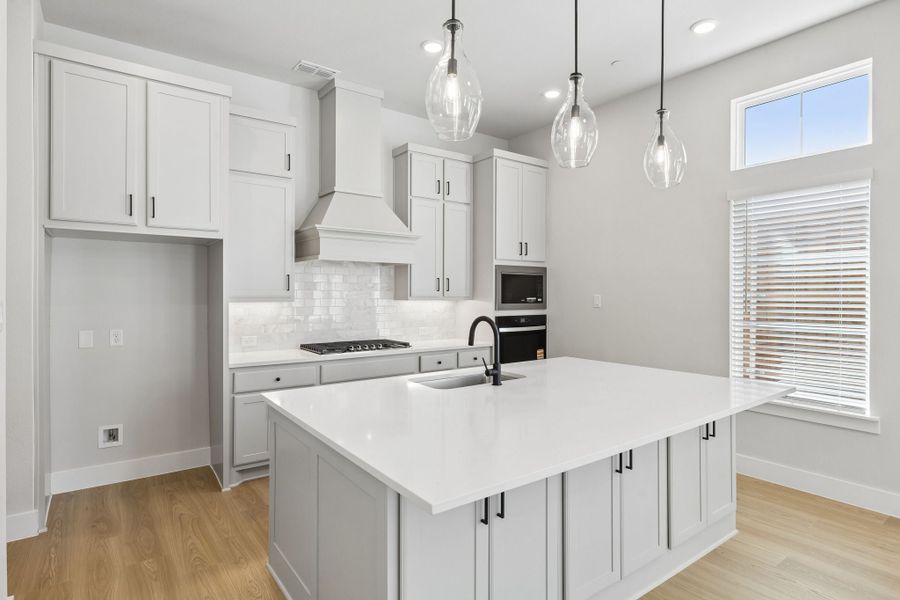 Furnished interior view inside a new home in Newman Village Townhomes, Frisco (Image 6).