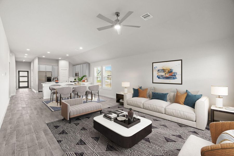 Virtually Staged - Living Room. Sample photo of completed home with similar floor plan. Actual colors and selections may vary.