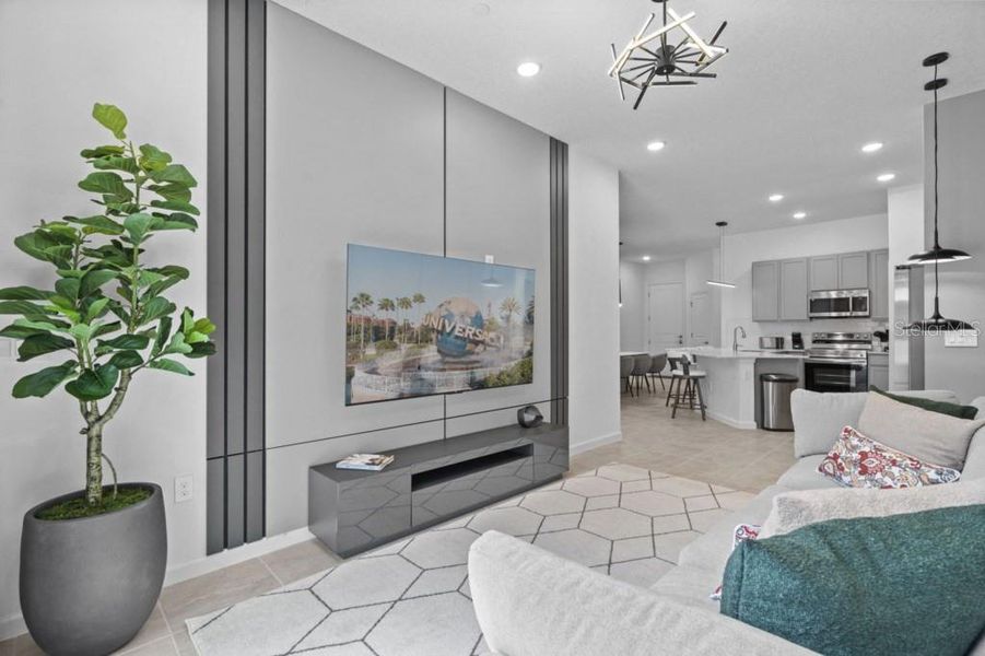 Furnished interior view inside a new home in , Orlando (Image 13). Furnished interior view inside a new home in , Orlando (Image 13).