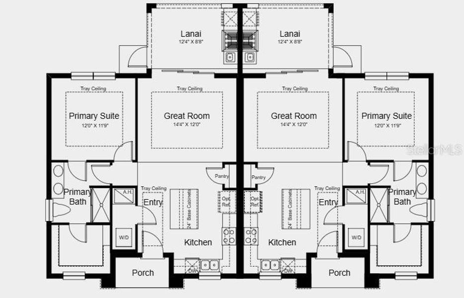 2D floor plan layout of this home in Esplanade at Azario Lakewood Ranch, Bradenton, FL (Image 4).