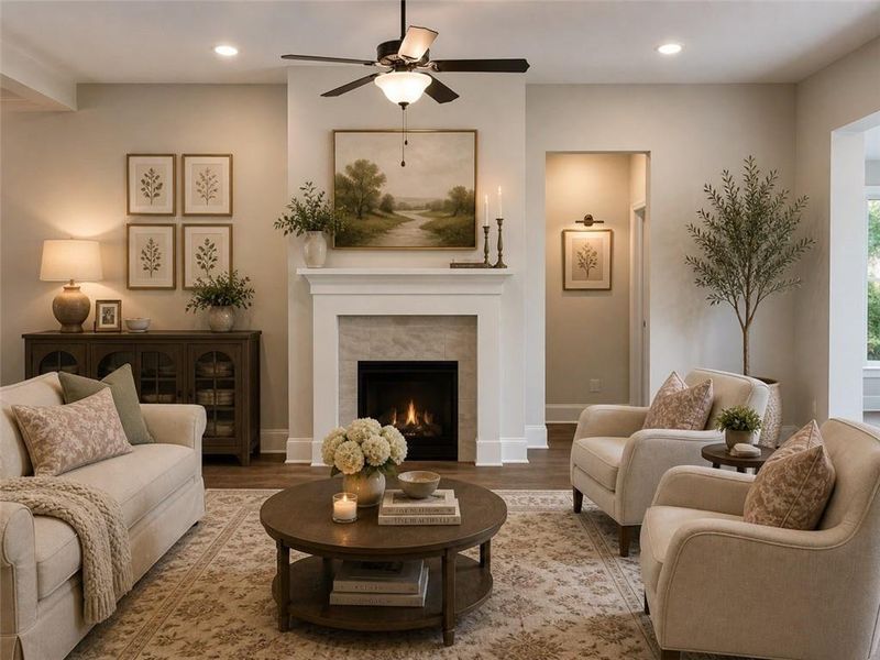 Furnished interior view inside a new home in , Gainesville (Image 32).