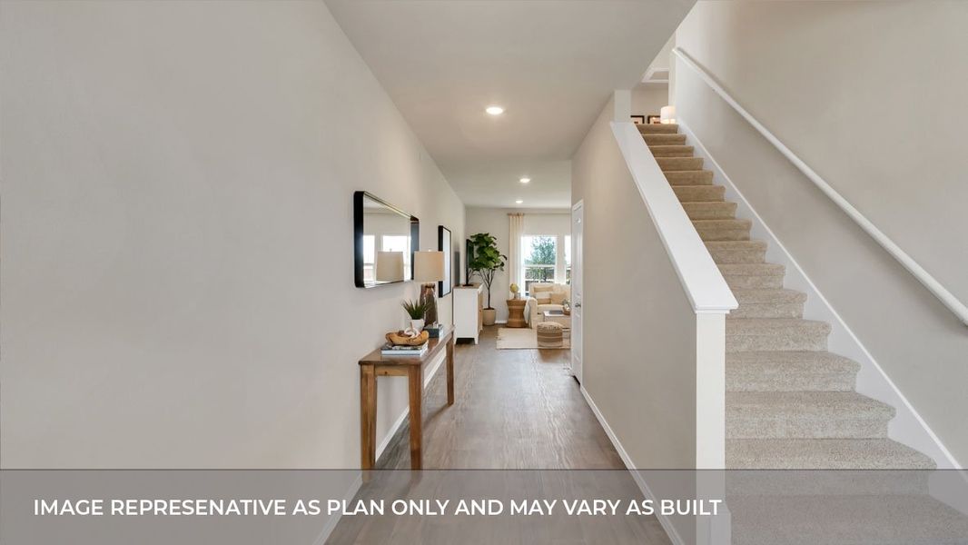 Furnished interior view inside a new home in Trails at Wildhorse, Austin (Image 6).