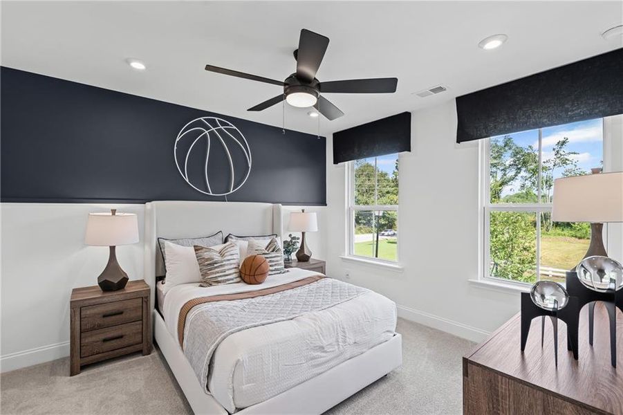 Furnished interior view inside a new home in Traditions of Braselton, Jefferson (Image 17).