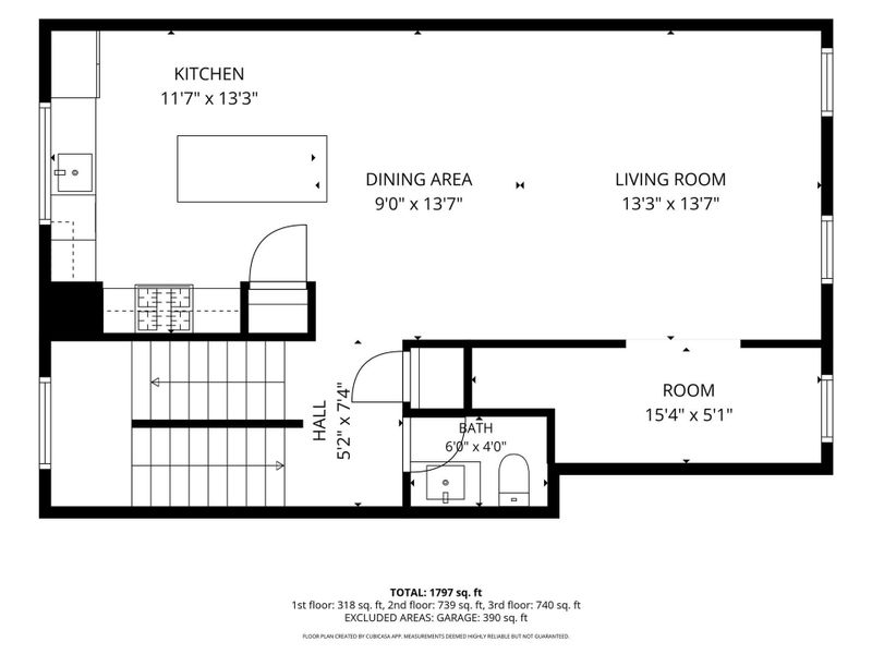 Second Floor - Measurements are not exact. Buyer must verify.