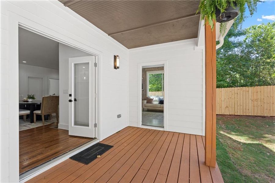 Exterior details and patio area of a home in , Atlanta (Image 33).