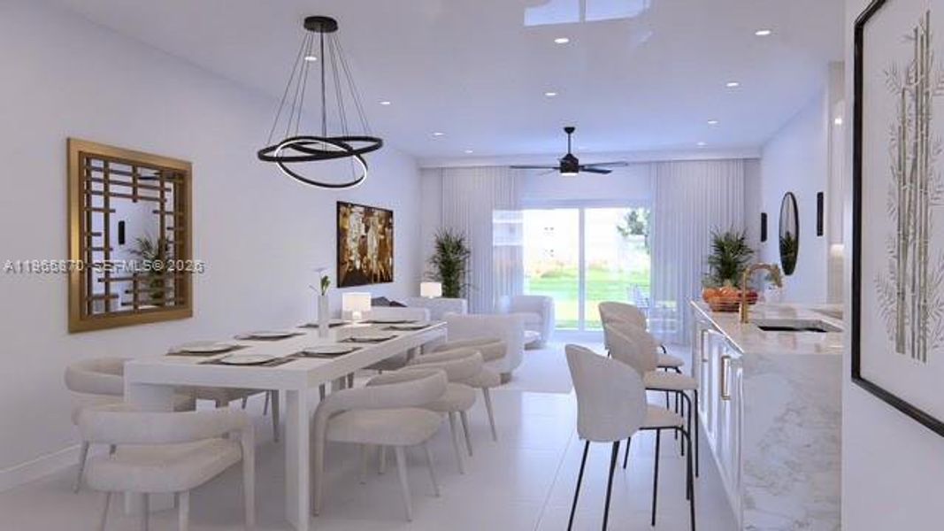 Furnished interior view inside a new home in , Fort Lauderdale (Image 7).