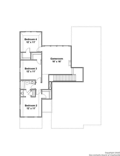 2D floor plan layout of this home in Legacy at Lake Dunlap, New Braunfels, TX (Image 6). 2D floor plan layout of this home in Legacy at Lake Dunlap, New Braunfels, TX (Image 6).